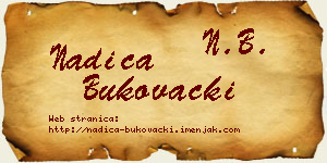 Nadica Bukovački vizit kartica